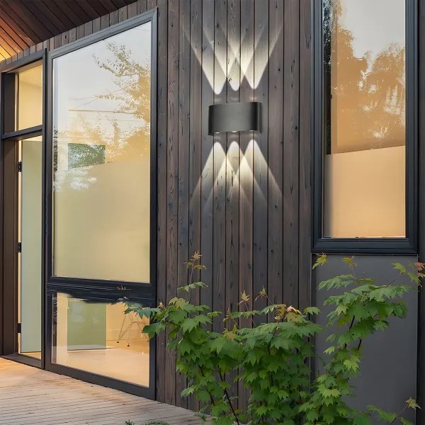 Brilagi - Aplică LED de exterior FLAREBOX, 6W, 230V, neagră, IP65