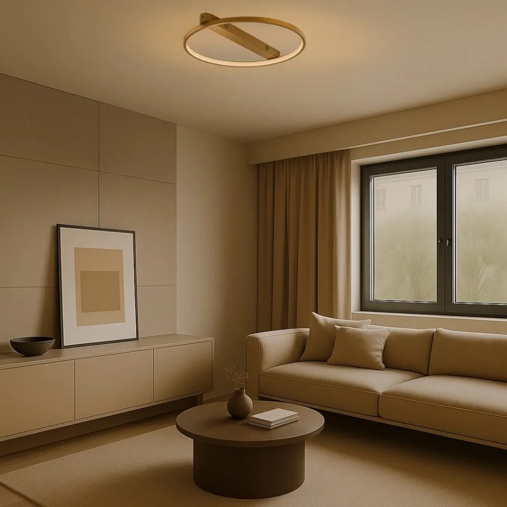 Plafoniera LED din metal auriu Beliza