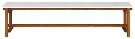 Banca fixa 180 cm natur/alb Construction