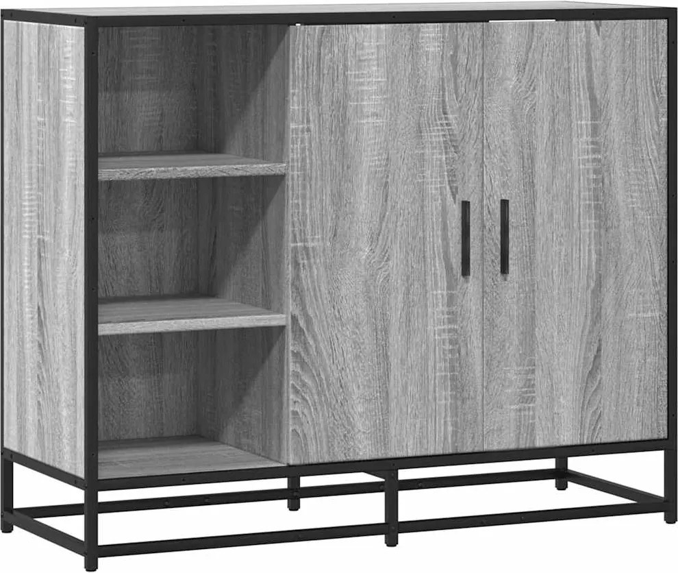 vidaXL Dulap, gri sonoma, 92x35x76 cm, lemn prelucrat