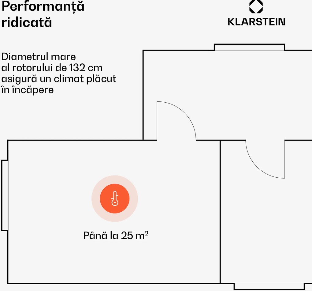 Klarstein Ventilator de tavan Santa Elena | 132 cm | 35 W | 25 m² | Funcționare silențioasă | Lemn