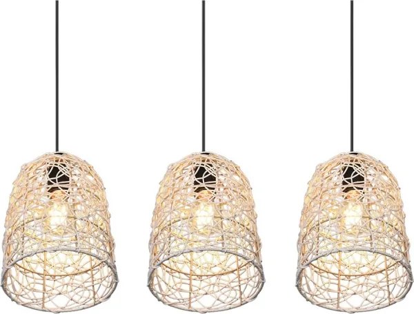 Reality - Lustră suspendată pe cablu LOVIS, 3xE27/40W/230V, negru