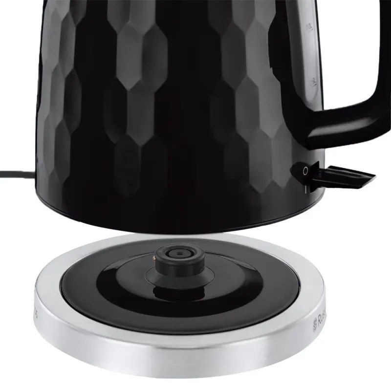 Cana electrica Russell Hobbs Honeycomb 26051-70, 2400 W, 1.7 L, Fierbere rapida, Negru