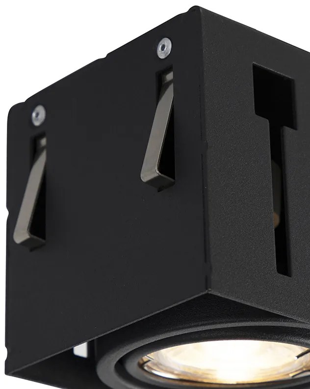 Spot integrat negru inclinabil și rotativ fără rama 3 lumini - Oneon