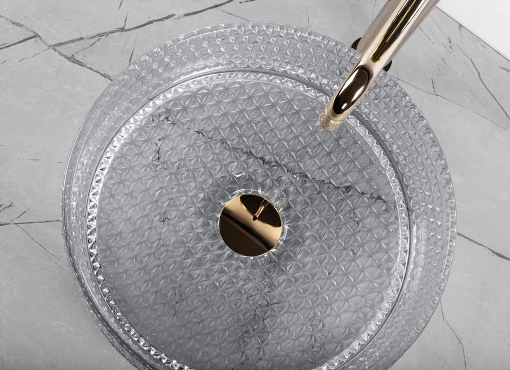 Lavoar Cristal gri deschis L35,5 cm
