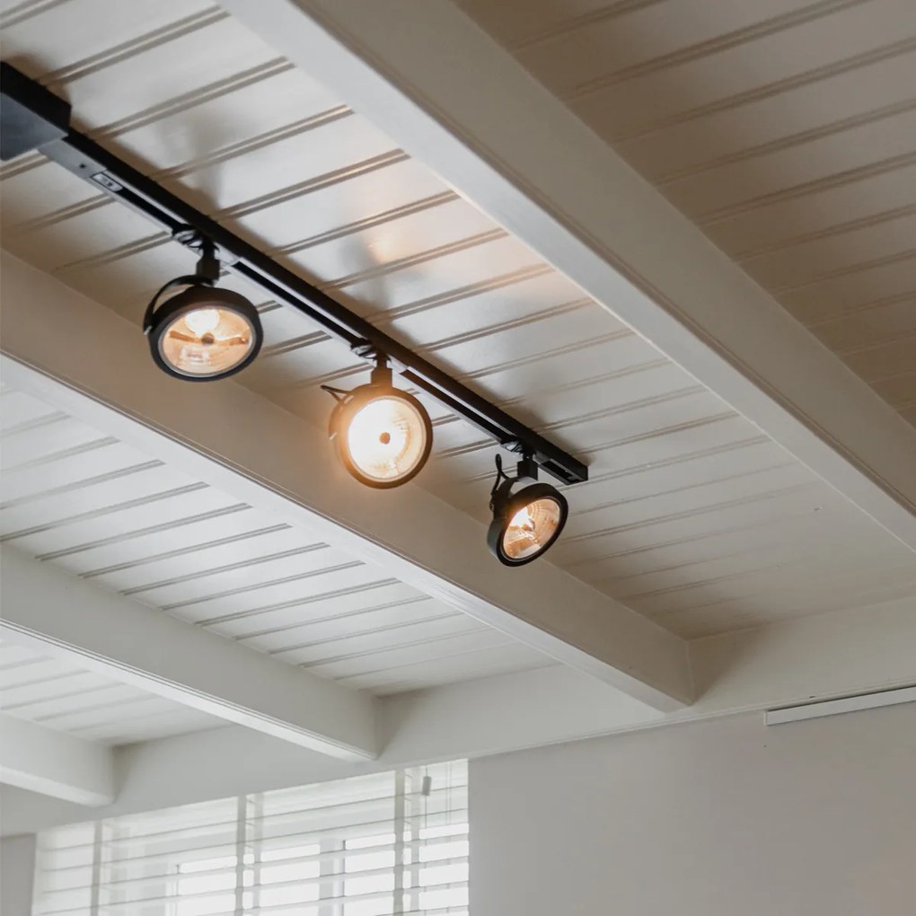 Sistem de șine cu 3 spoturi negre monofazate - Go