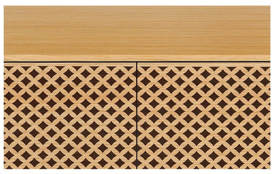 Comodă cu aspect de lemn de stejar Woodman Camden Diamond