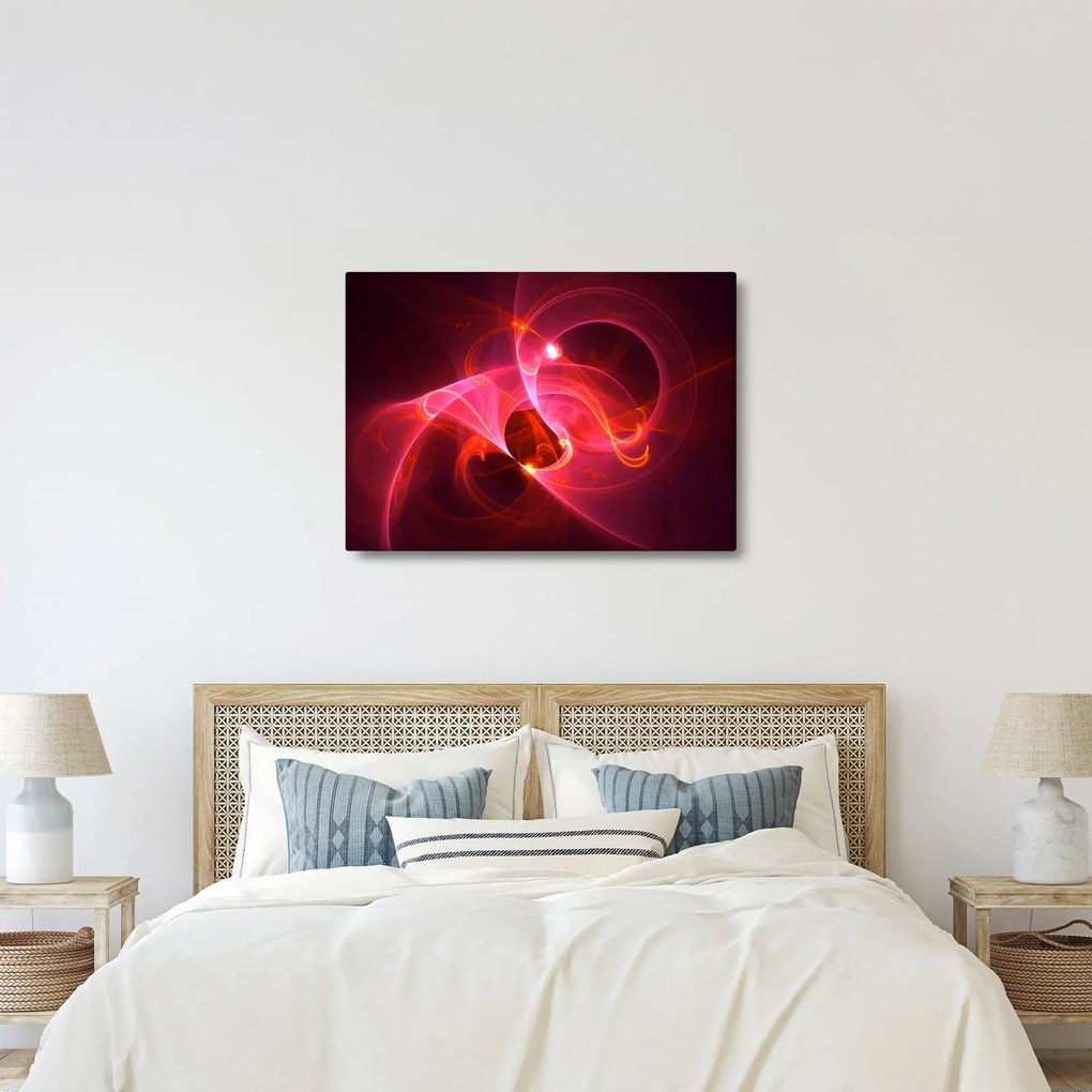 Tabloul modern cu abstacție roz (70x50 cm)