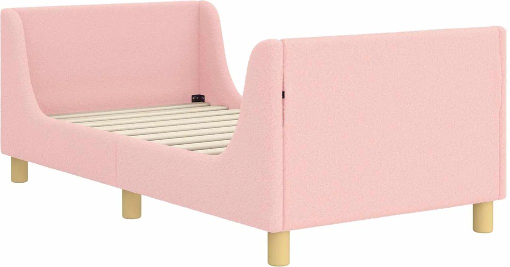 vidaXL Cadru de pat pentru copii cu spătar Roz 80 x 160 cm