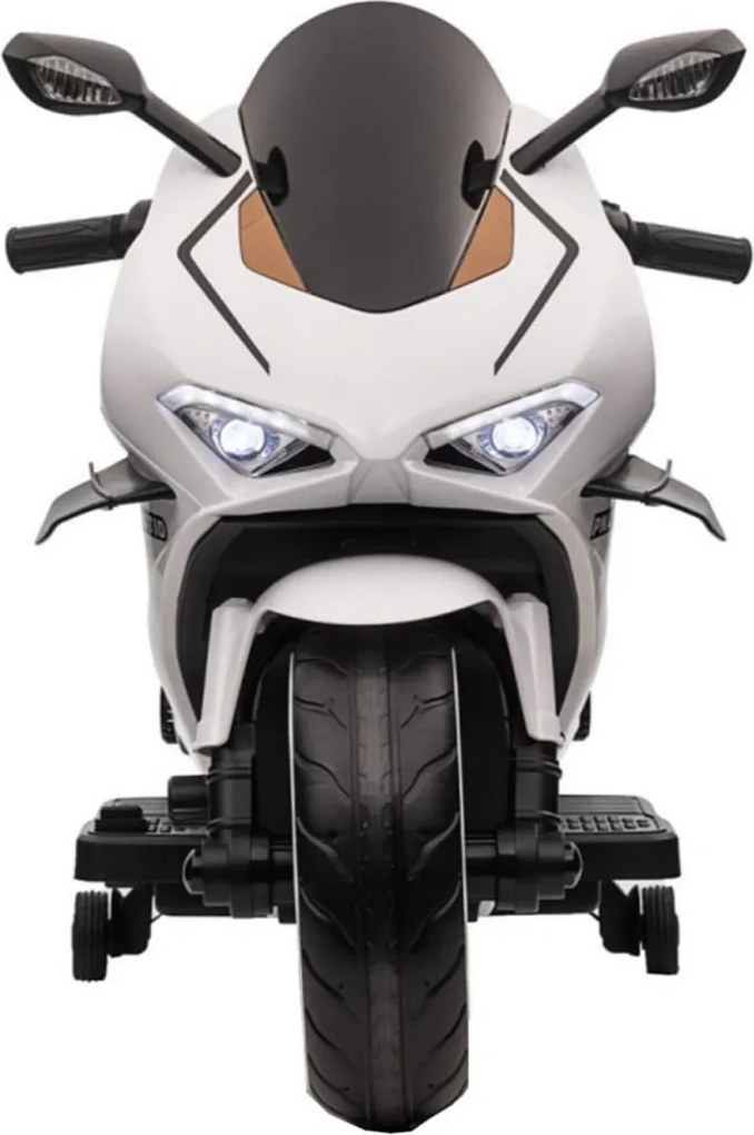 Motocicleta Electrica cu Acumulator Pentru Copii NOVOKIDS™ Super Rider GP , 12V ,3-7 ani ,Max 30 kg , Cu Sunete si Lumini LED ,USB si Bluetooth ,Roti