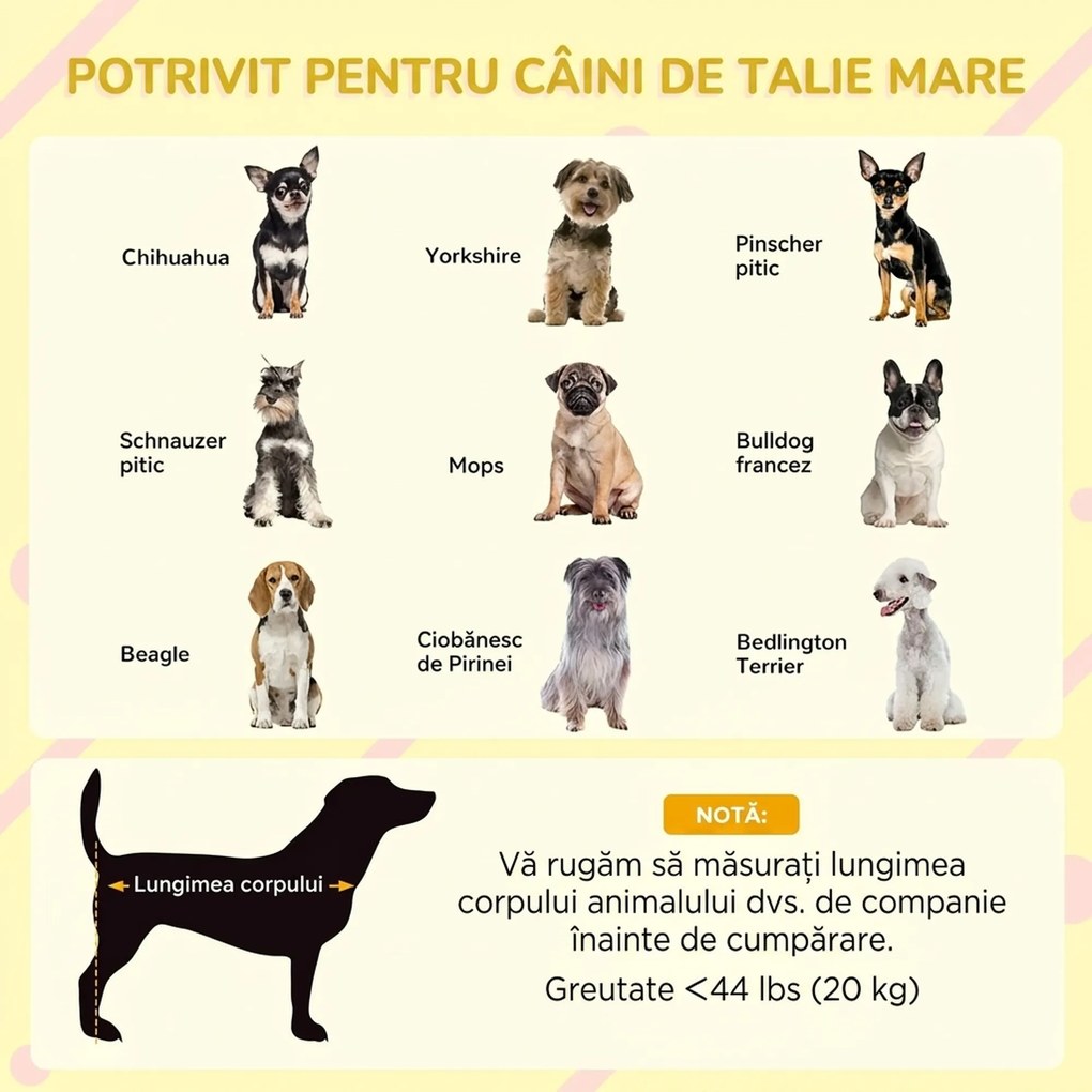 PawHut Căsuță pentru Câini cu Ferestre Laterale, Bază Detașabilă și Acoperiș Rabatabil, 90x62x71 cm, Gri Deschis | Aosom Romania