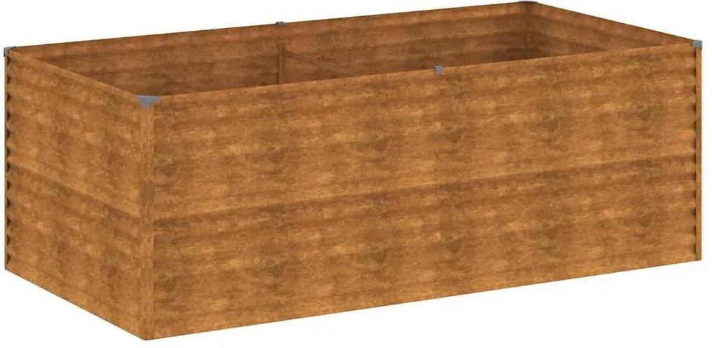 vidaXL Strat înălțat de grădină, 196x100x69 cm, oțel corten