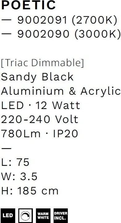 Lustra LED suspendata design minimalist POETIC