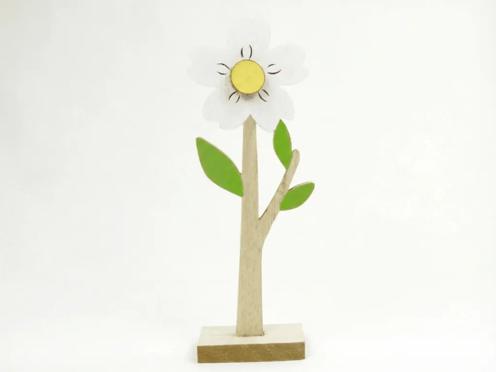 Floare de lemn FLORIA pe suport, 18 cm - mai multe culori Culoare: Violet