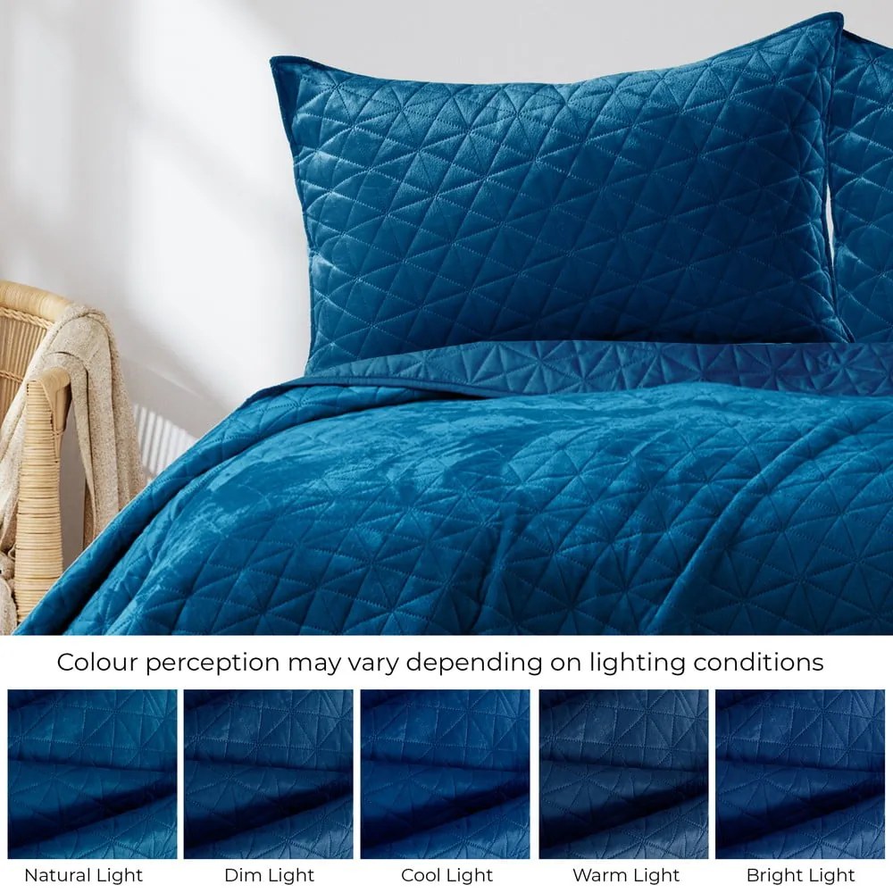 Cuvertură AmeliaHome Laila Royal, 220 x 240 cm, albastru