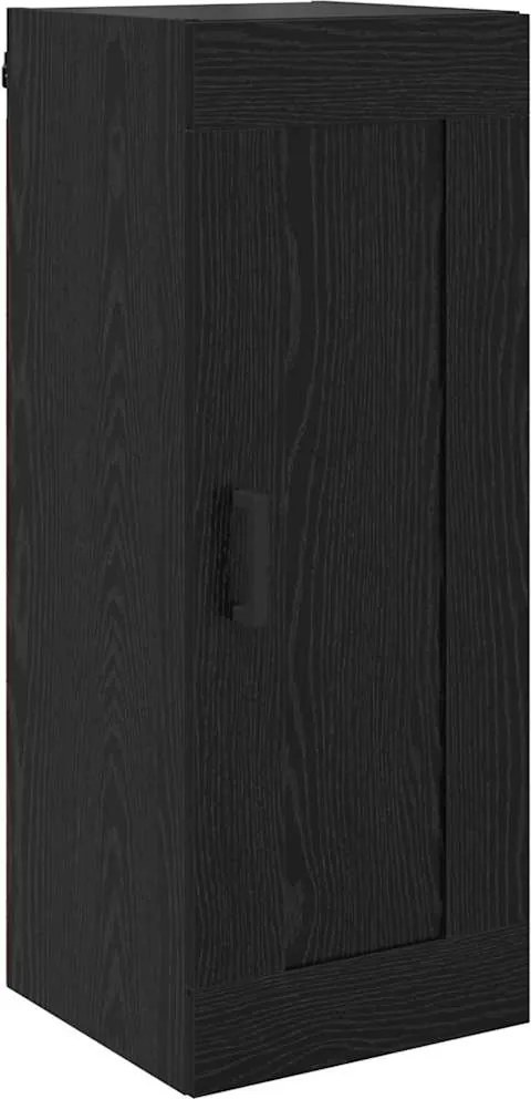 vidaXL Dulap montat pe perete Stejar Negru 34,5 x 34 x 90 cm