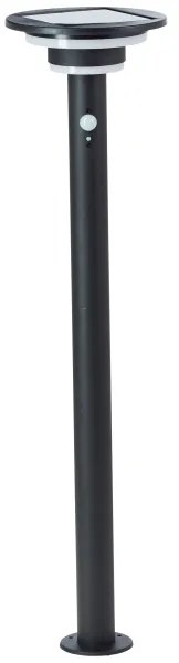 Lampă LED solară cu senzor Brilliant GARVINA LED/3W/3,7V 85 cm IP44 negru