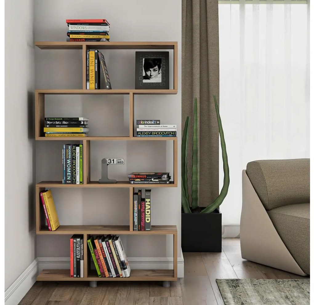 Bibliotecă ELIF 156x90 cm maro