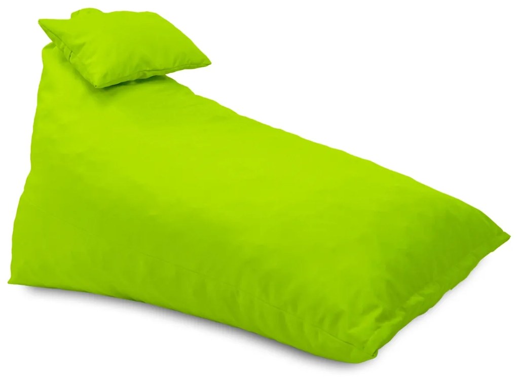 Fotoliu puf, Pufrelax Kudos, perna inclusa, material impermeabil, Green Neon