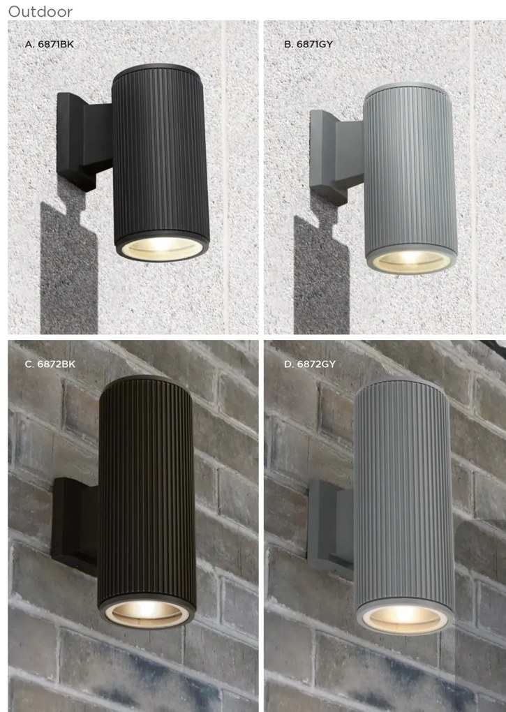 Aplica perete pentru exterior iluminat up and down Outdoor neagra 6872BK SRT