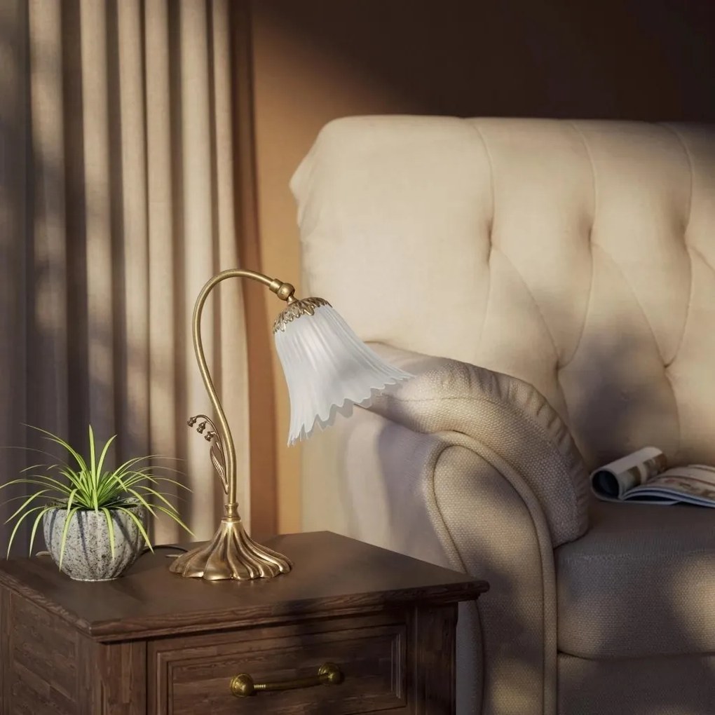 Veioza din alama stil Art Nouveau Floral