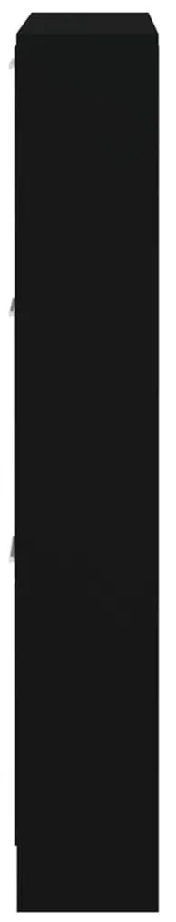 Pantofar, negru, 59x17x108 cm, lemn compozit