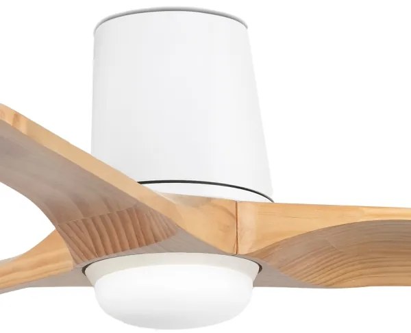FARO 33836-1TW-LED Ventilator cu LED dimmabil HEYWOOD TUB S 10W/230V pin/alb Ø 90 cm +telecomandă