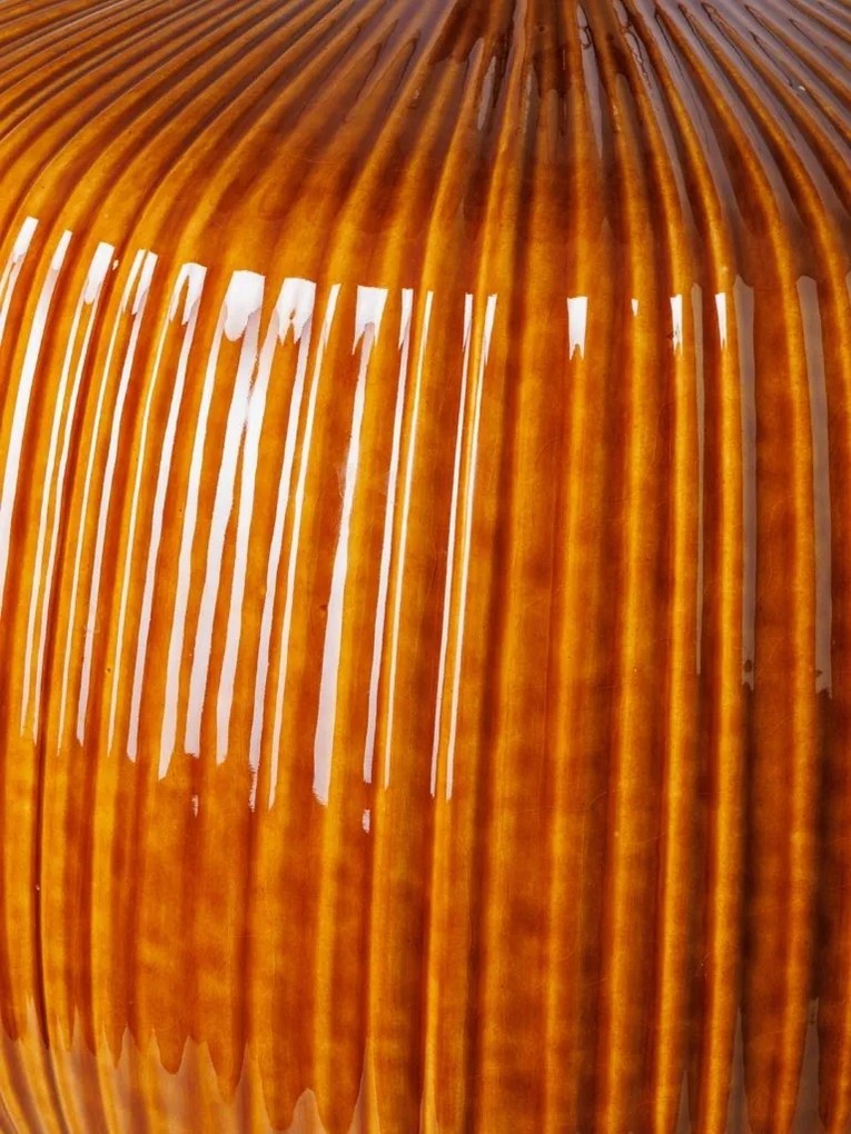 Lampa de masa, din ceramica cu abajur din in, D50cm, Estria