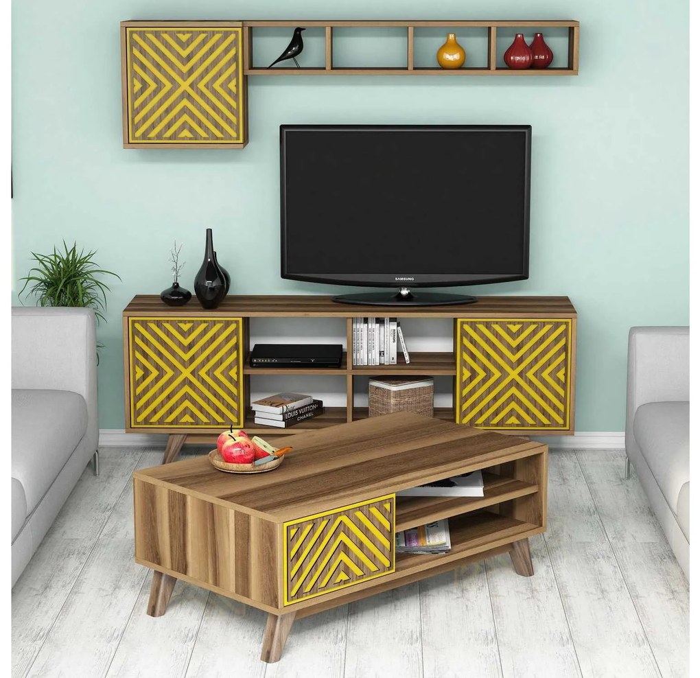 Mobilier living Ivonne (Nuc + Galben). 1089289