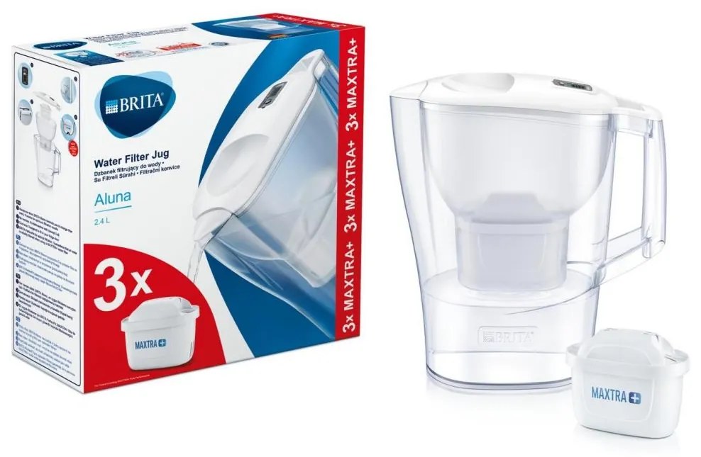 Cană filtrantă Aluna 2,4 l + 3 filtre Brita