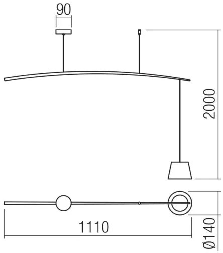 Lustră LED pe cablu LOLLI LED/6W/230V alb Redo 01-1497