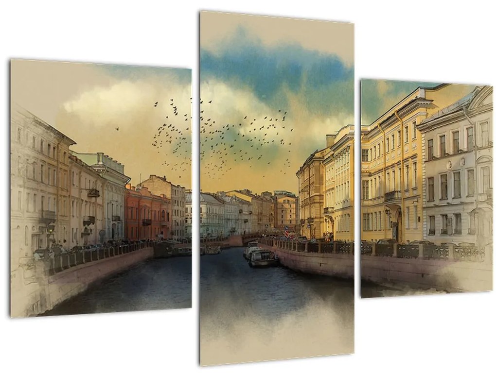 Tablou - Râul Moyka, Sankt Petersburg, Rusia (90x60 cm)