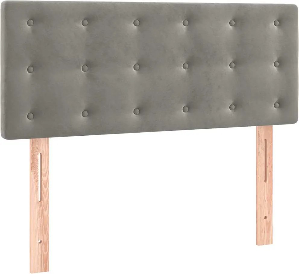 vidaXL Tăblie de pat, gri deschis, 100x5x78/88 cm, catifea