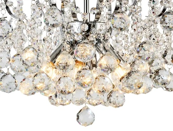 Lustră de cristal aplicată Brilagi CRYSTAL 6xE14/60W/230V crom lucios