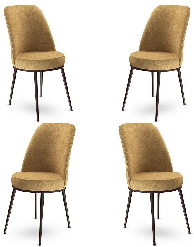 Set de scaune de sufragerie Dexa Cappuccino șiBrown, 2 buc.