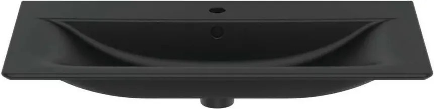 Lavoar pe mobilier Ideal Standard Connect Air 84x46 cm negru mat
