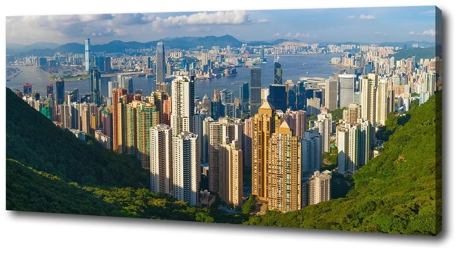 Tablou canvas Hong kong panorama