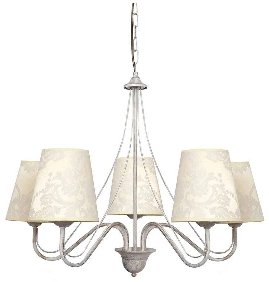 Lustra MALBO II 5xE27/60W/230V alb