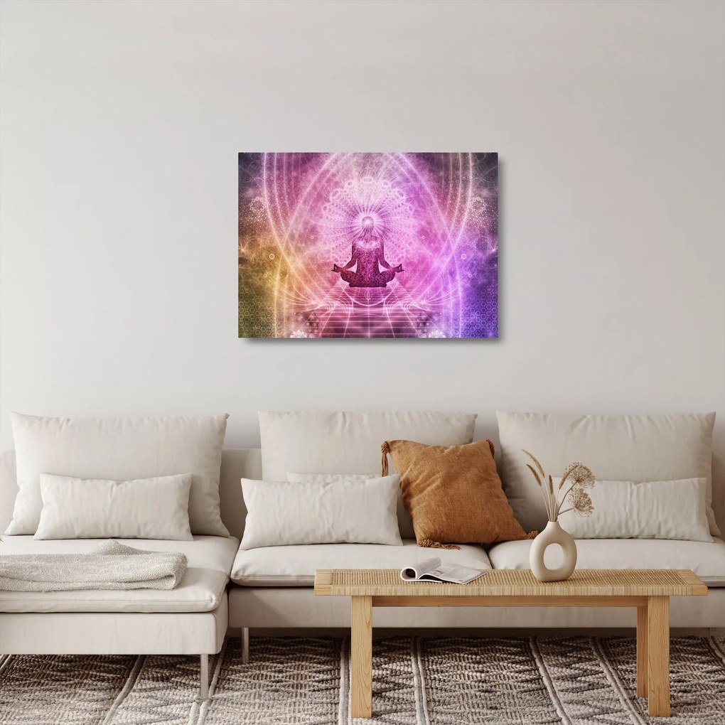Tablou pe sticlă meditație (70x50 cm)
