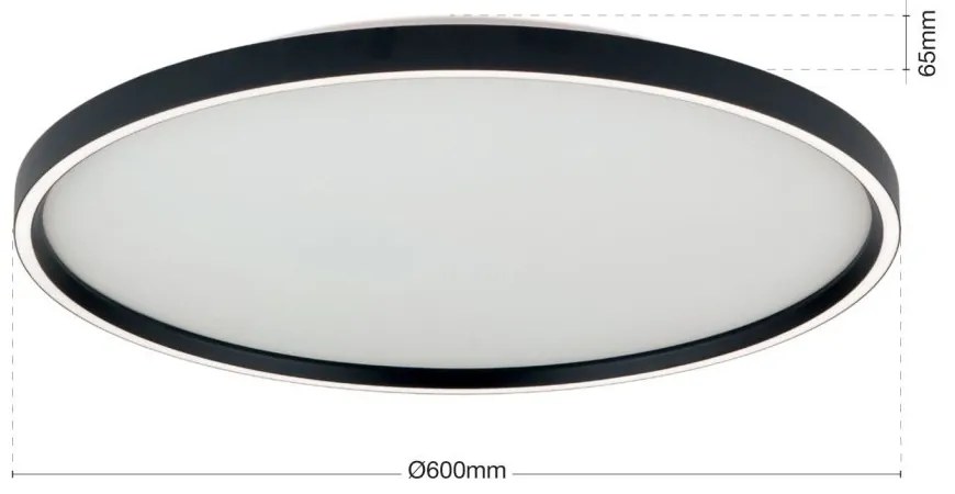 Plafoniera LED design circular MASCA D-60cm negru