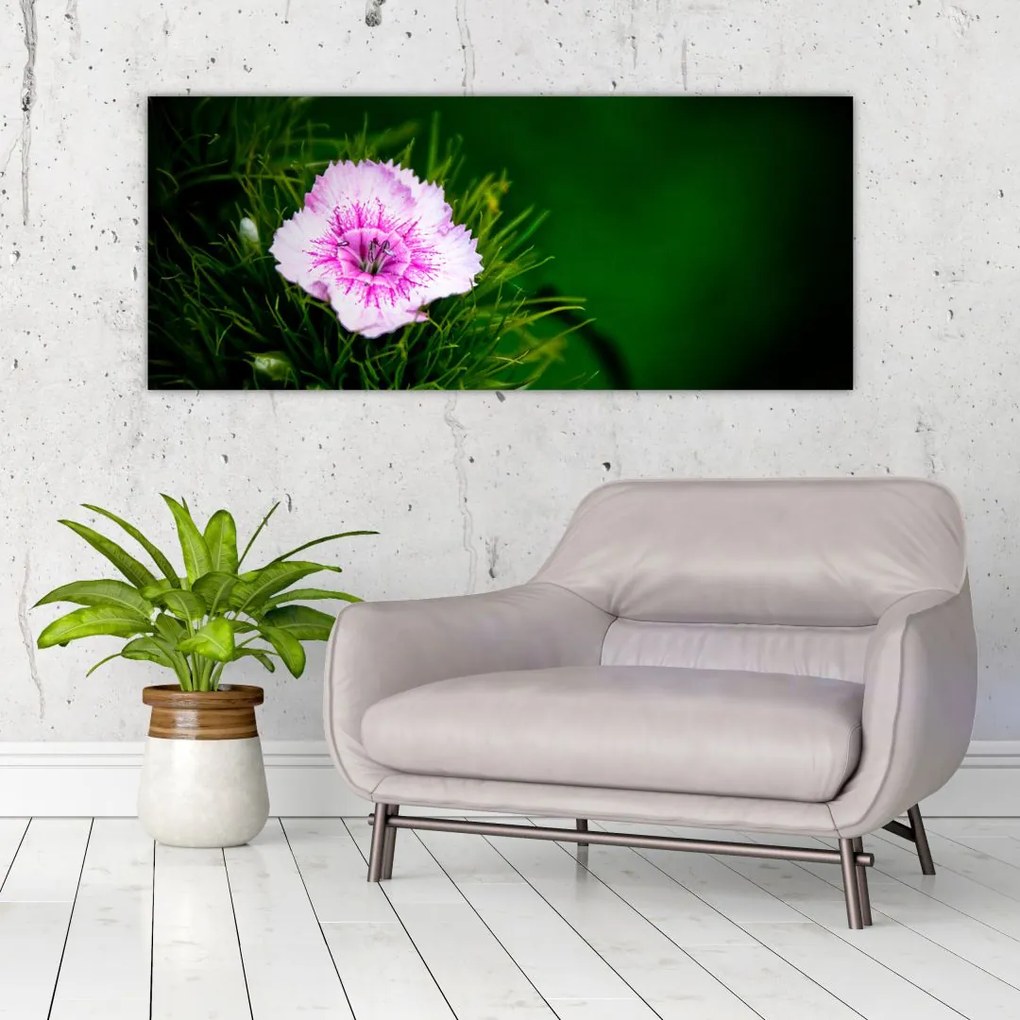 Tablou cu floare roz (120x50 cm)