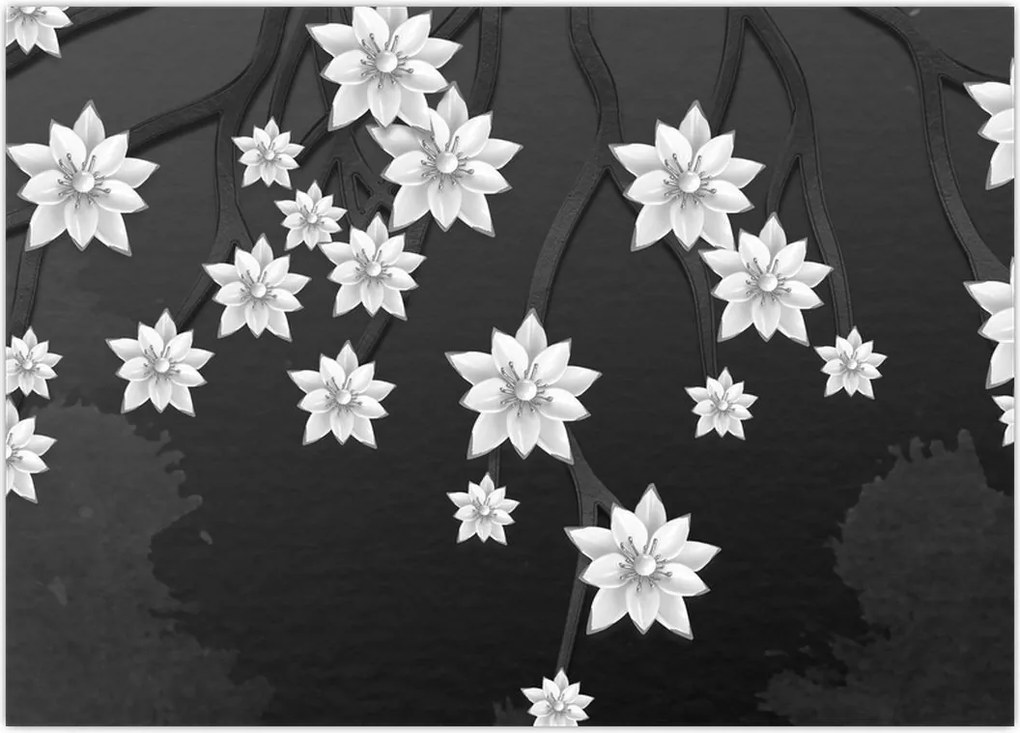 Tablou - Flori pe ramuri (70x50 cm)