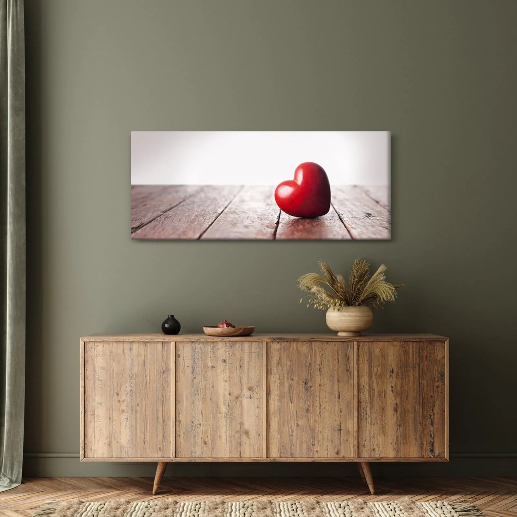 Tablou - Inima din lemn (120x50 cm)