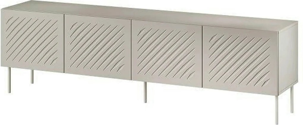 Comoda TV SIENA, bej, PAL laminat/metal, 201x40x60 cm