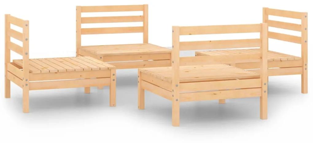 3082402 vidaXL Set mobilier de grădină, 4 piese, lemn masiv de pin