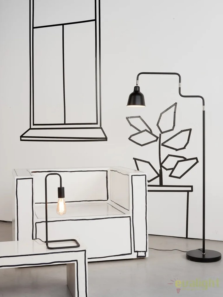 Lampa de masa design modern London negru LONDON/T/B