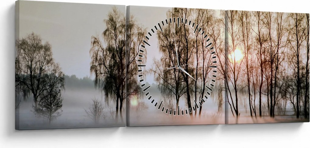 Tablou - Dimineața mohorâtă (cu ceas) (90x30 cm)