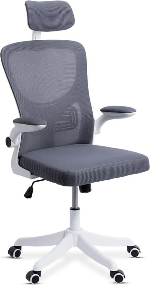 Scaun de birou ergonomic din mesh cu brațe rabatabile OFF 336 gri