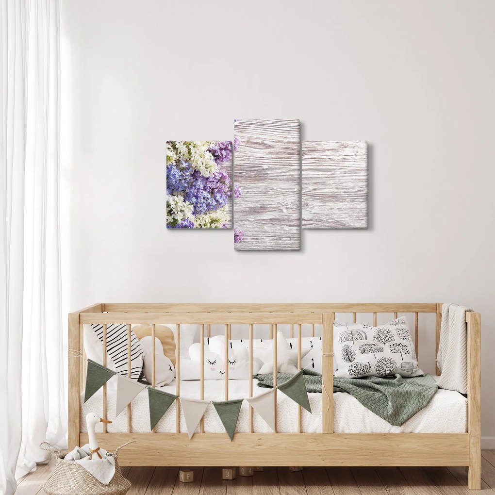 Tablou - Liliac pe lemn (90x60 cm)