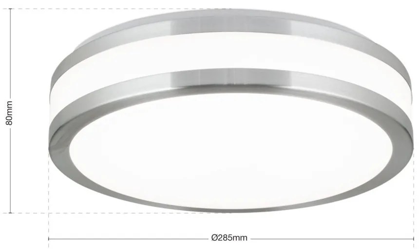 Plafoniera LED moderna NEDO D-28,5cm alb/aluminiu
